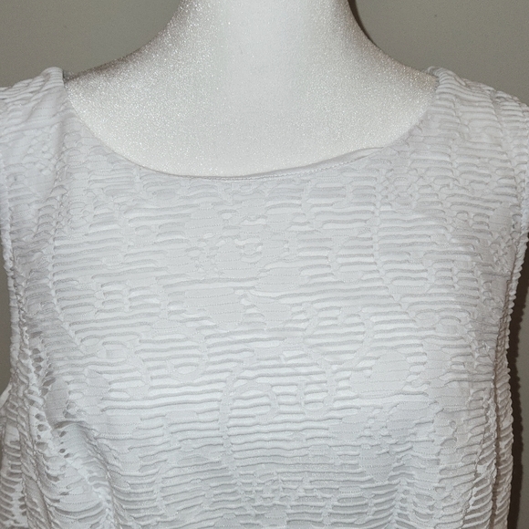 Lane Bryant~ White Lace Sleeveless Dress Size 14/16 - Picture 5 of 6